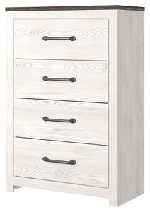 Gerridan - White / Gray - Four Drawer Chest