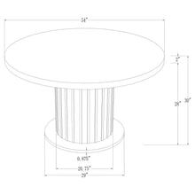 Sherry - Round Marble Top Dining Table - Rustic Espresso