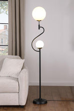 Dacki - Dual Spherical Bulb Metal Floor Lamp - Black