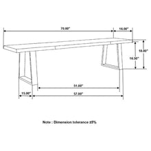 Ditman - Live Edge Wood Dining Bench - Gray Sheesham