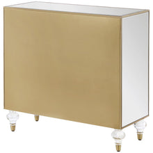 Astilbe - 2-Door Mirrored Accent Cabinet - Silver And Champagne