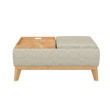 Reverie - Reversible Tray Ottoman - Gray