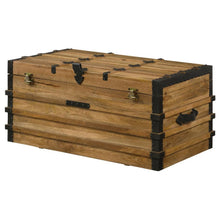 Simmons - Wood Storage Trunk - Natural And Black