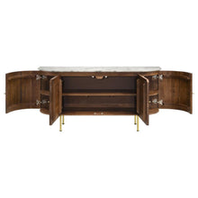 Ortega - 4 Door Marble Top Sideboard Buffet Cabinet - Natural