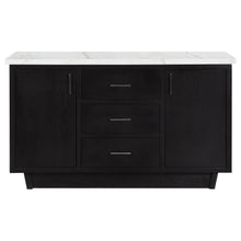 Sherry - 3-Drawer Marble Top Sideboard Buffet - Rustic Espresso