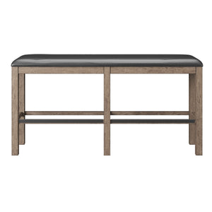 Benton - 60" Bar Height Bench - Brown / Dark