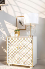 Belinda - 2 Door Storage Accent Cabinet - White And Gold