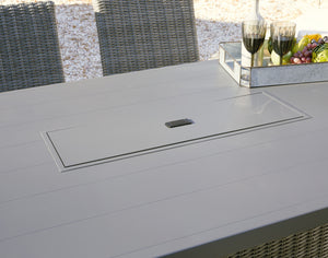 Palazzo - Gray - Rect Bar Table W/Fire Pit