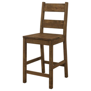 Coleman - Wood Counter Chair (Set of 2) - Rustic Golden Brown