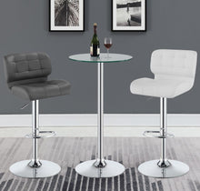 Abiline - Round Glass Top Bistro Bar Table - Chrome