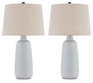 Avianic - White - Ceramic Table Lamp (Set of 2)