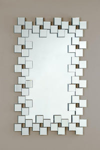 Pamela - Rectangular Frameless Wall Mirror - Silver