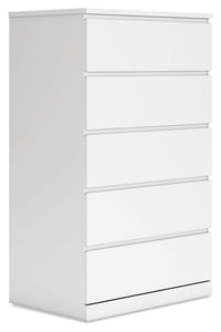 Onita - White - Five Drawer Chest