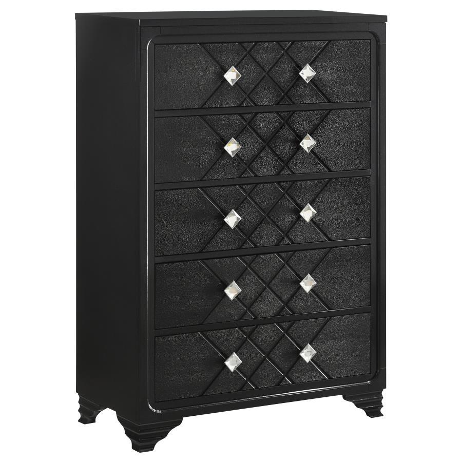 Penelope - 5-Drawer Bedroom Chest - Midnight Star