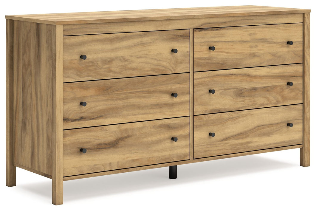 Bermacy - Light Brown - Six Drawer Dresser