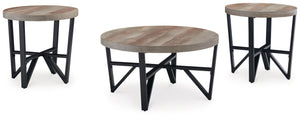 Deanlee - Grayish Brown / Black - Occasional Table Set (Set of 3)