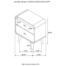 Robyn - 2-Drawer Nightstand - Dark Walnut