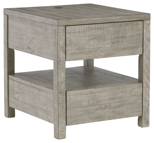 Krystanza - Weathered Gray - Rectangular End Table