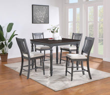 Wiley - 5 Piece Square Counter Height Dining Set - Gray