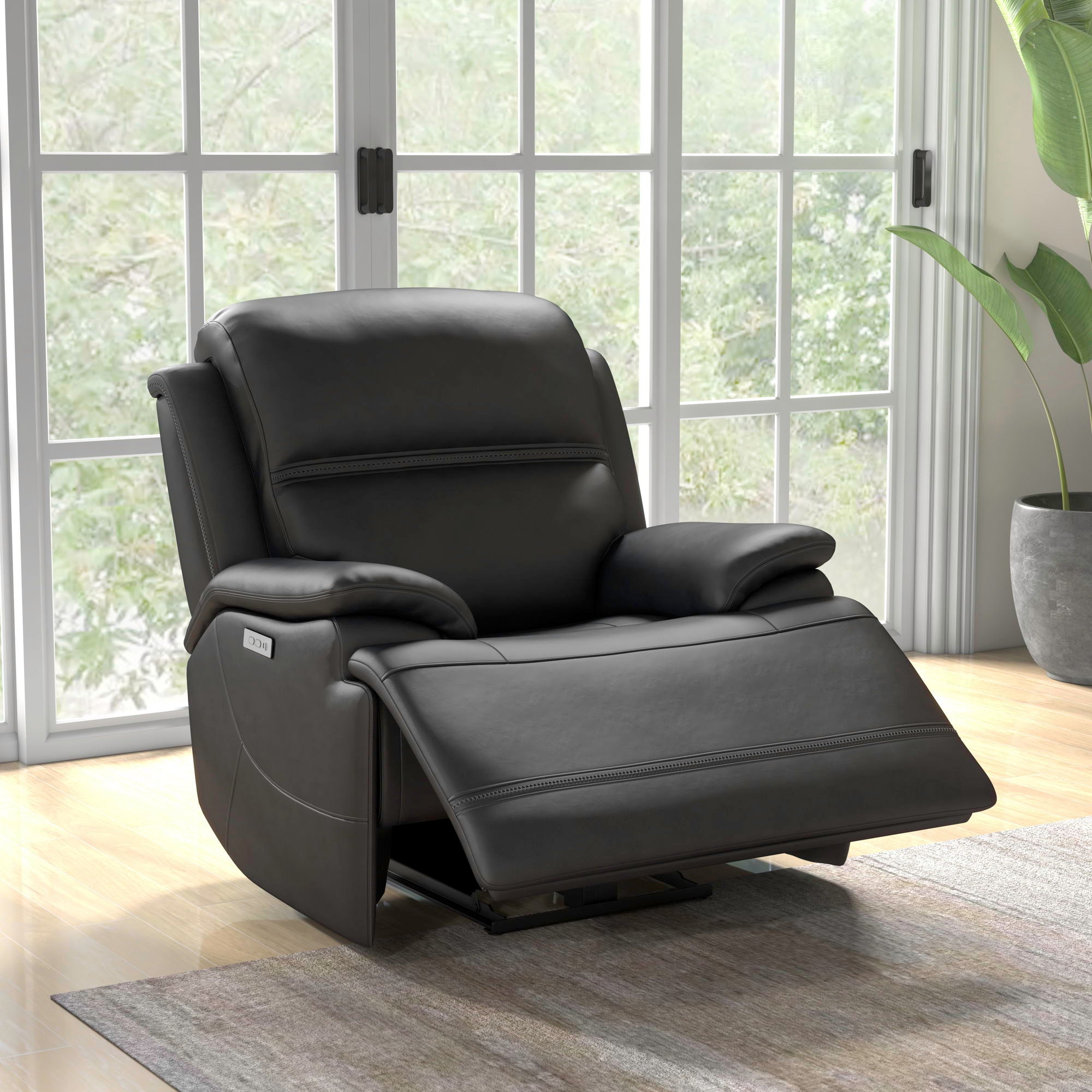 Bentley Swivel Glider Recliner P2 Graphite HENNICKS FURNITURE